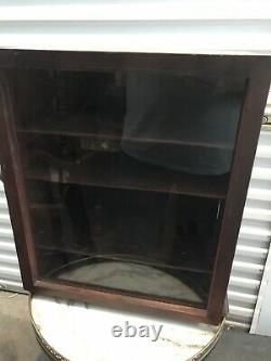 Vintage Countertop General Store Glass Wood Display Case WithBack Door Kwiksale