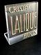 Vintage Cristal Lalique Counter Top Store Displaygold Relief Frosted Glass 4