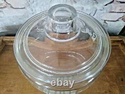 Vintage Curtiss Candy Glass Display Jar With LID 10 High General Store