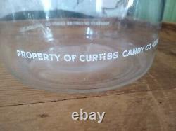 Vintage Curtiss Candy Glass Display Jar With LID 10 High General Store