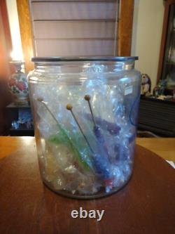 Vintage D&P Dryden & Palmer Rock Candy Store Display Glass Jar 10.5X9