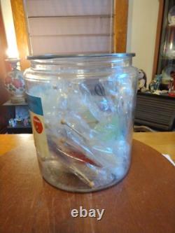 Vintage D&P Dryden & Palmer Rock Candy Store Display Glass Jar 10.5X9