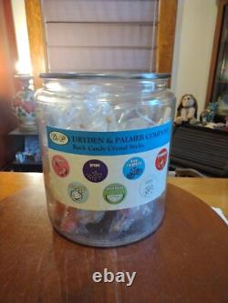 Vintage D&P Dryden & Palmer Rock Candy Store Display Glass Jar 10.5X9