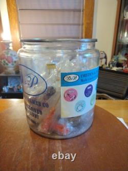 Vintage D&P Dryden & Palmer Rock Candy Store Display Glass Jar 10.5X9
