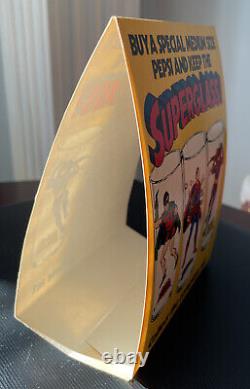 Vintage DC Comics 1978 Superhero Pepsi Glasses Counter Store Display Taco Bell