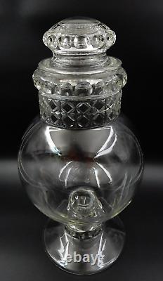 Vintage Dakota Tiffen Glass Drug Store Pharmacy Display Apothecary Candy Jar