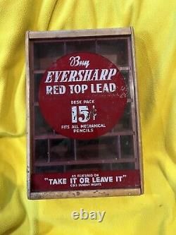 Vintage Eversharp Red Top Lead Pencil Country Store Advertising Case