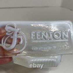 Vintage FENTON GLASS OPALESCENT DEALER SIGN Handmade In The USA