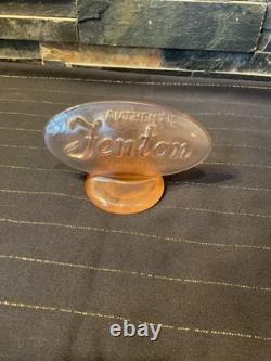 Vintage FENTON Pink Glass Dealer Sign