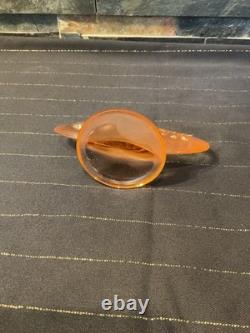 Vintage FENTON Pink Glass Dealer Sign