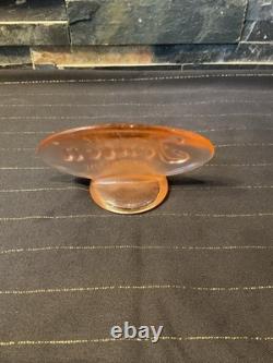 Vintage FENTON Pink Glass Dealer Sign