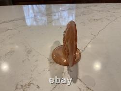 Vintage FENTON Pink Glass Dealer Sign