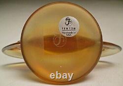 Vintage Fenton Gift Shop 1996 Oval Logo Dealer Sign Autumn Gold Iridized #9499