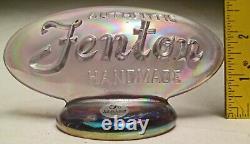 Vintage Fenton Oval Logo Lilac Stretch Carnival Iridized #9499XK Made in 1999