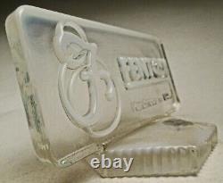 Vintage Fenton Rectangle French Opalescent Logo Dealer Sign #9799FO made 1980's