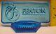 Vintage Fenton Rectangle Logo Dealer Sign Sapphire Blue Opalescent Glass #9799bx