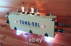 Vintage Folk Art Electric Lighted Sign Advertising Display Valve Tube Music Shop