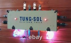 Vintage Folk Art Electric Lighted Sign Advertising Display Valve Tube Music Shop