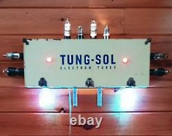 Vintage Folk Art Electric Lighted Sign Advertising Display Valve Tube Music Shop