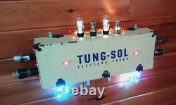 Vintage Folk Art Electric Lighted Sign Advertising Display Valve Tube Music Shop