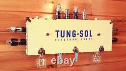 Vintage Folk Art Electric Lighted Sign Advertising Display Valve Tube Music Shop