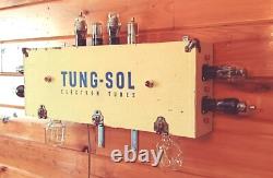 Vintage Folk Art Electric Lighted Sign Advertising Display Valve Tube Music Shop