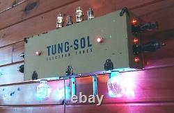 Vintage Folk Art Lighted Sign Advertising Display Tung-Sol Electron Power Tube