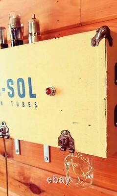 Vintage Folk Art Lighted Sign Advertising Display Tung-Sol Electron Power Tube
