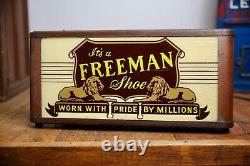 Vintage Freeman Shoe Neon Sign Allison Sign Co. Countertop Store Display Lion