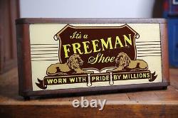 Vintage Freeman Shoe Neon Sign Allison Sign Co. Countertop Store Display Lion