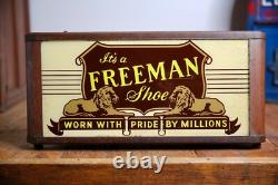 Vintage Freeman Shoe Neon Sign Allison Sign Co. Countertop Store Display Lion