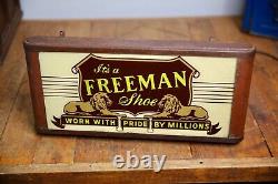 Vintage Freeman Shoe Neon Sign Allison Sign Co. Countertop Store Display Lion