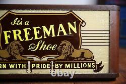 Vintage Freeman Shoe Neon Sign Allison Sign Co. Countertop Store Display Lion