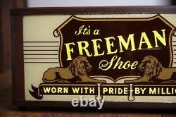 Vintage Freeman Shoe Neon Sign Allison Sign Co. Countertop Store Display Lion