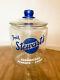 Vintage Fresh Stewarts Glass Peanut Candies Jar With Lid Store Counter Display