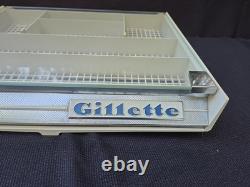 Vintage GILLETTE Glass Lid Counter Top Display Case