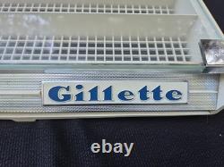 Vintage GILLETTE Glass Lid Counter Top Display Case