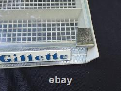 Vintage GILLETTE Glass Lid Counter Top Display Case
