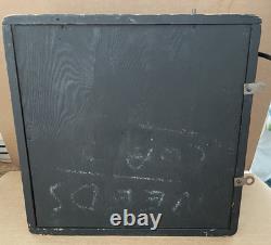Vintage GREEN TEST CABINET Optometry Eye Exam Test Wood Glass Cabinet Light #20