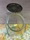 Vintage General Store Counter Glass Slanted Penny Candy Jar Flip Top Metal Lid