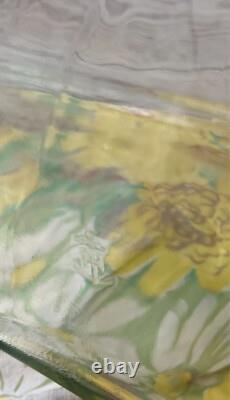 Vintage General Store Counter Glass Slanted Penny Candy Jar Flip Top Metal LID