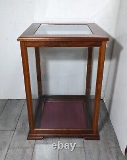 Vintage General Store Countertop Showcase Wood Clear Glass Display Case Cabinet