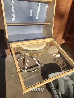 Vintage General Store Display Cabinet Glass Mercantile Counter Top Show Case