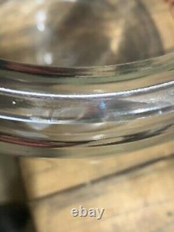 Vintage General Store Glass Lays 5 Cent Peanuts Display Jar & Original Lid