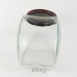 Vintage General Store Jar Banner Peanut Glass Counter Canister