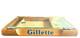 Vintage Gillette Maple Wood Glass Top Hinged Counter Top Storage Box