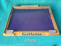 Vintage Gillette Razor Countertop Display Case