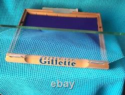 Vintage Gillette Razor Countertop Display Case