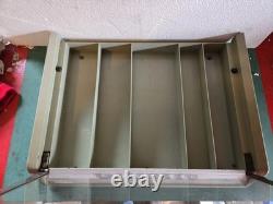 Vintage Gillette Safety Razor Countertop Store Display Case 1956 Glass Lid