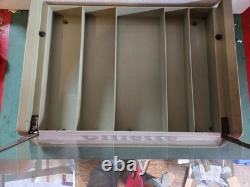 Vintage Gillette Safety Razor Countertop Store Display Case 1956 Glass Lid